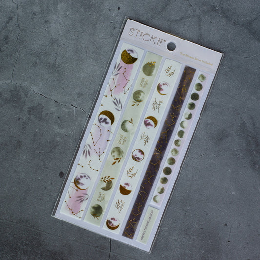Moon Washi Strips | Stickers