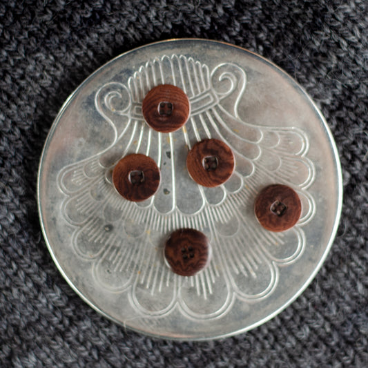 Brown 4-hole Button | 15mm