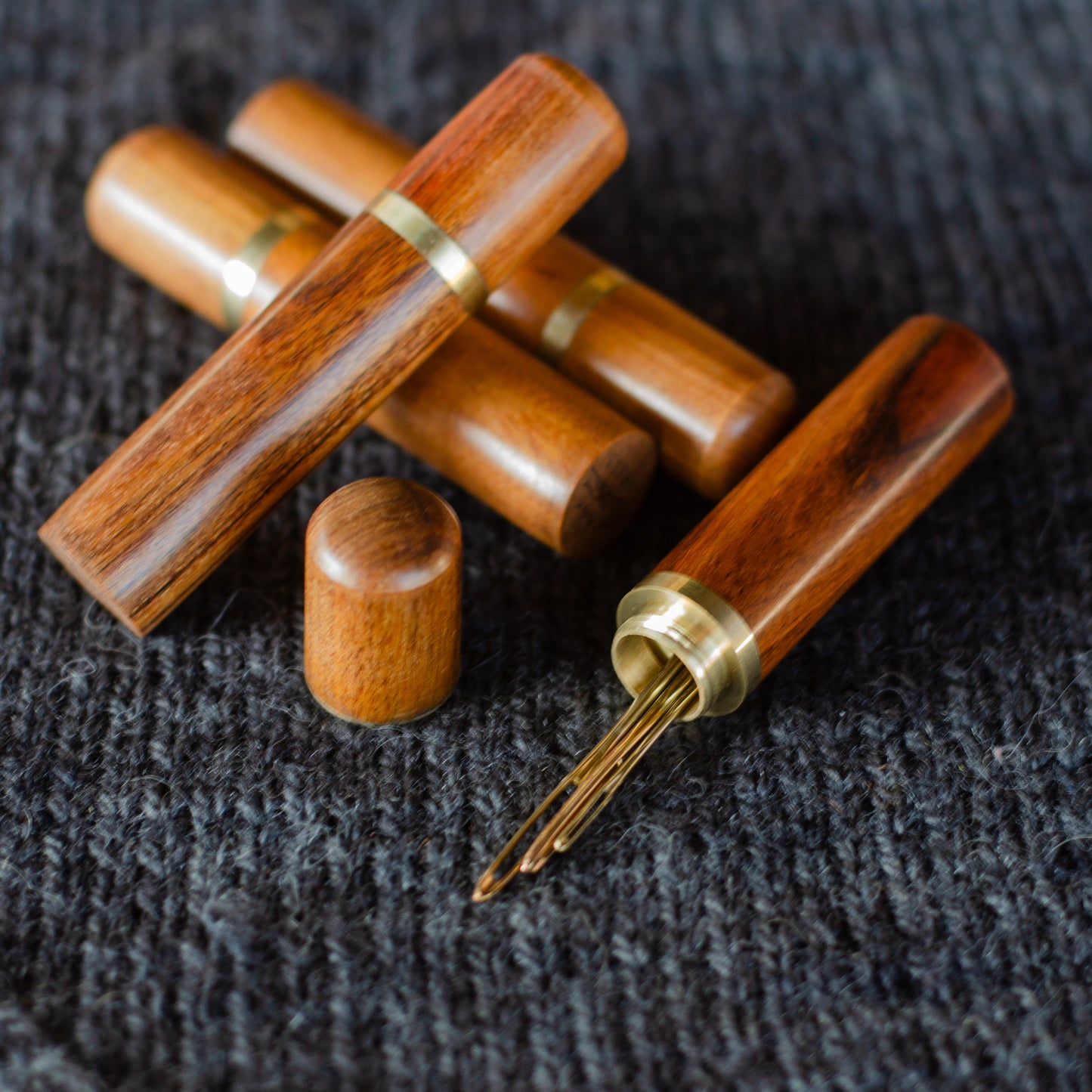 Wooden Needle Cases